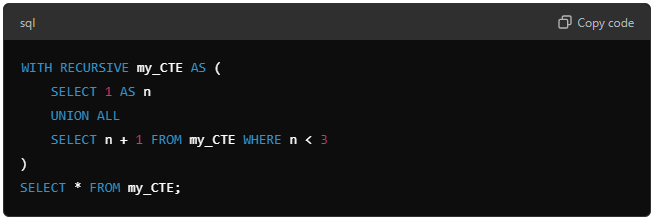 Recursive CTE
